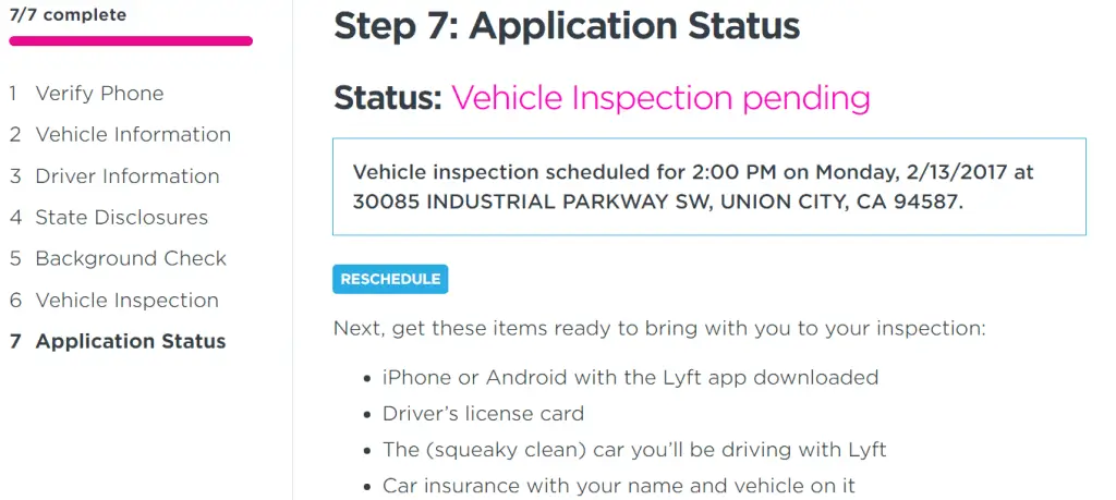 Lyft driver application - Wait for Lyft to approve you